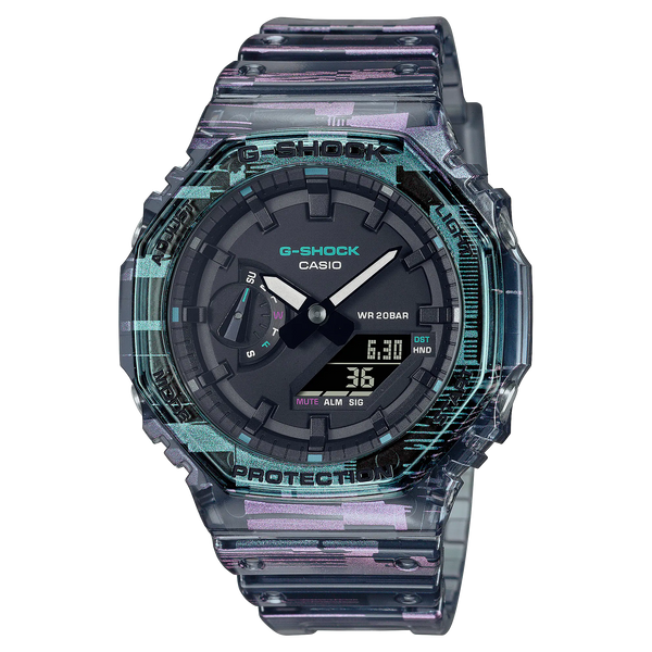 G-Shock GA2100NN-1A Casioak Digital Glitch Blazing Iridescent