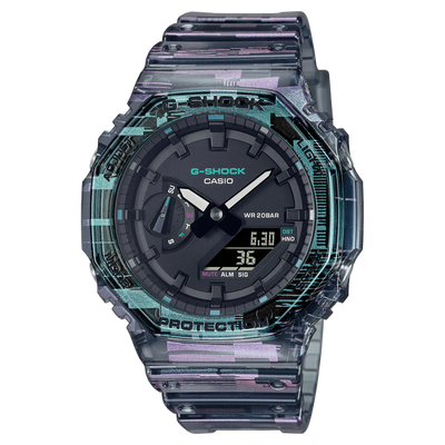 G-Shock GA2100NN-1A Casioak Digital Glitch Blazing Iridescent