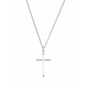 Sterling Silver 25.7x14 mm Cross 18" Necklace