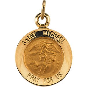 14K Yellow St. Michael Medal Pendant R5052:105129:P
