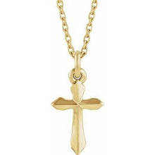 14K Yellow Cross 18