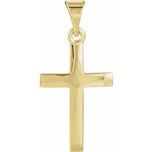 14K Yellow Cross Pendant R41279:1005:P