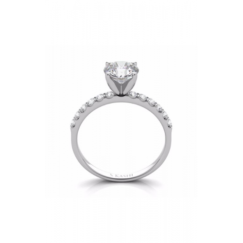 S Kashi & Sons Side Stone - Prong Set Engagement Ring EN6593WG