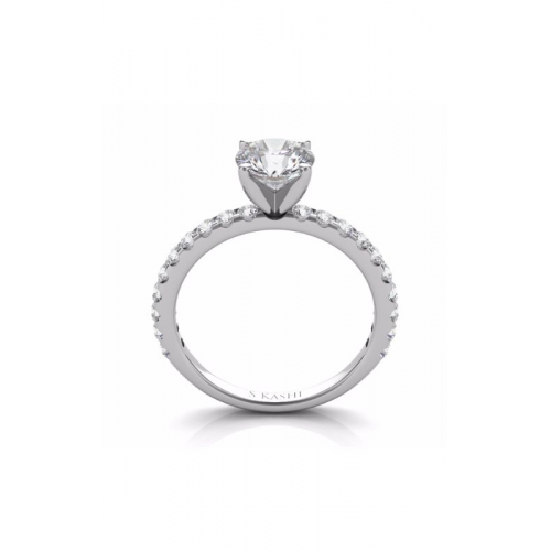 S Kashi & Sons Side Stone - Prong Set Engagement Ring EN7581WG
