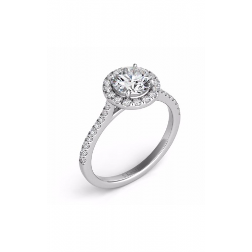 S Kashi & Sons Halo - Round Engagement Ring EN7370-75WG