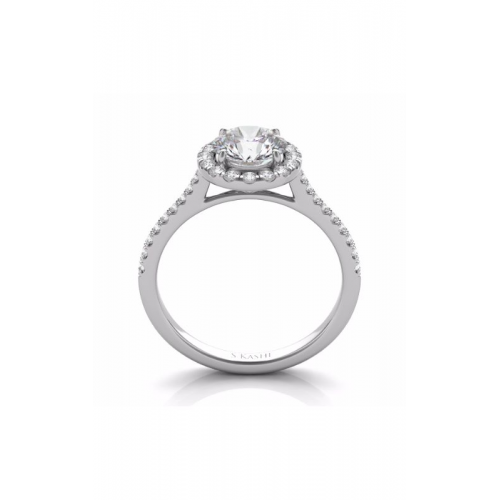 S Kashi & Sons Halo - Round Engagement Ring EN7370-50WG