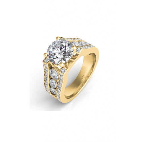 S Kashi & Sons Round Engagement Ring EN7215YG