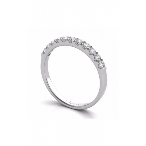 S Kashi & Sons Prong Set Wedding Band EN6708-BWG