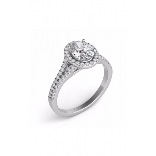 S Kashi & Sons Halo Engagement Ring EN7555-8X6MWG