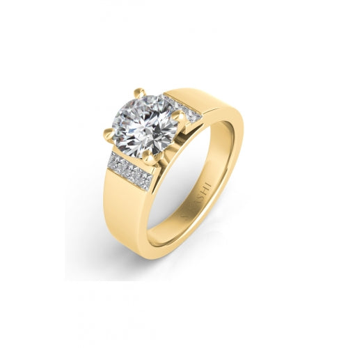 S Kashi & Sons Side Stone Engagement Ring EN7422YG