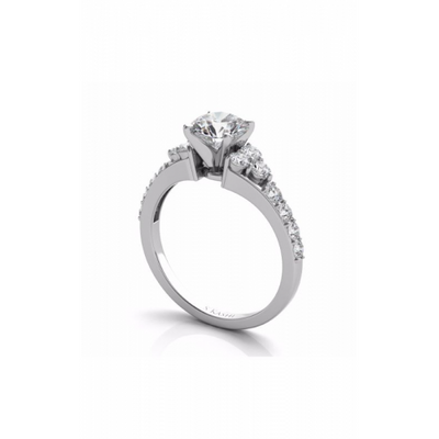 S Kashi & Sons Side Stone Engagement Ring EN7154WG
