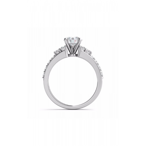 S Kashi & Sons Side Stone Engagement Ring EN7154WG