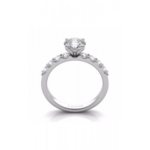 S Kashi & Sons Side Stone Engagement Ring EN7164WG