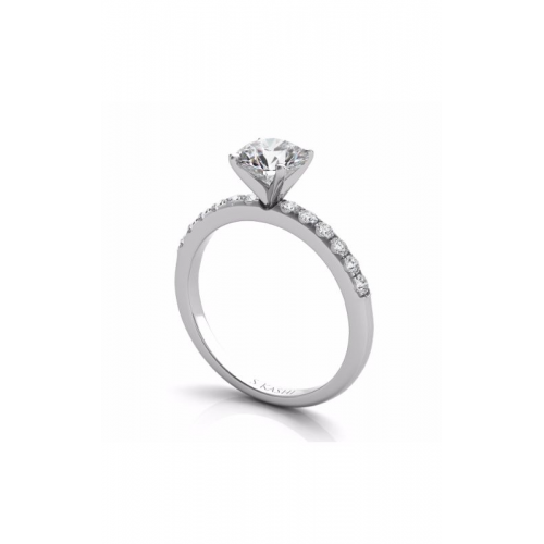 S Kashi & Sons Side Stone Engagement Ring EN7195WG