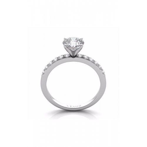 S Kashi & Sons Side Stone Engagement Ring EN7195WG