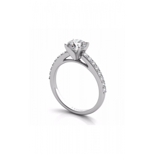 S Kashi & Sons Side Stone Engagement Ring EN7344WG