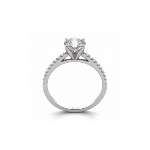 S Kashi & Sons Side Stone Engagement Ring EN7442WG