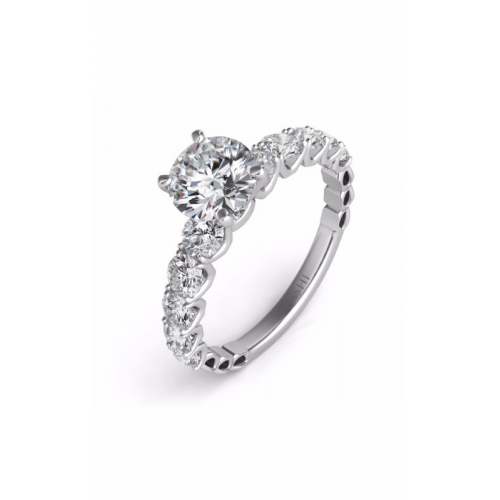 S Kashi & Sons Side Stone Engagement Ring EN7463WG