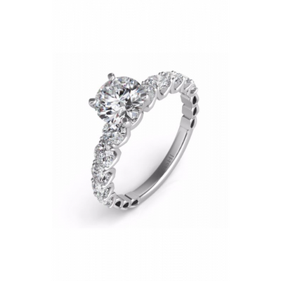 S Kashi & Sons Side Stone Engagement Ring EN7463WG