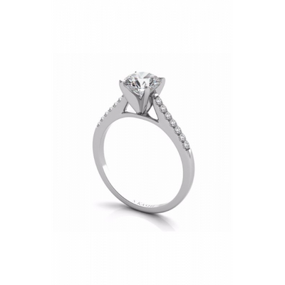 S Kashi & Sons Side Stone Engagement Ring EN7488WG
