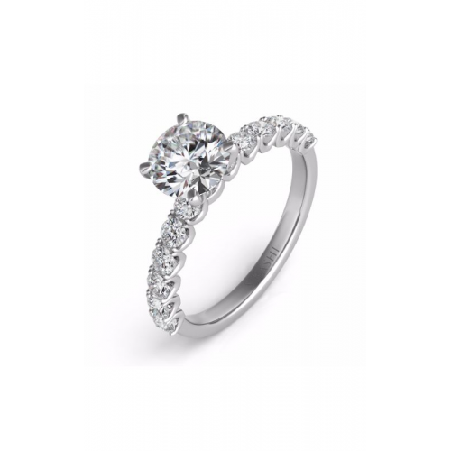 S Kashi & Sons Side Stone Engagement Ring EN7637WG