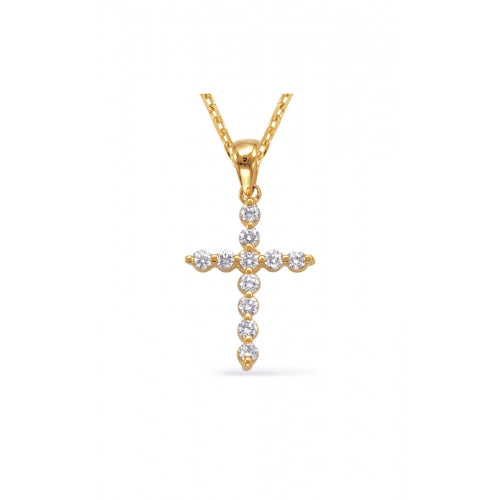 S Kashi & Sons Crosses Necklace P2680YG