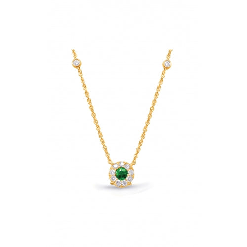 S. Kashi and Sons Color Stone Necklace N1208-EYG