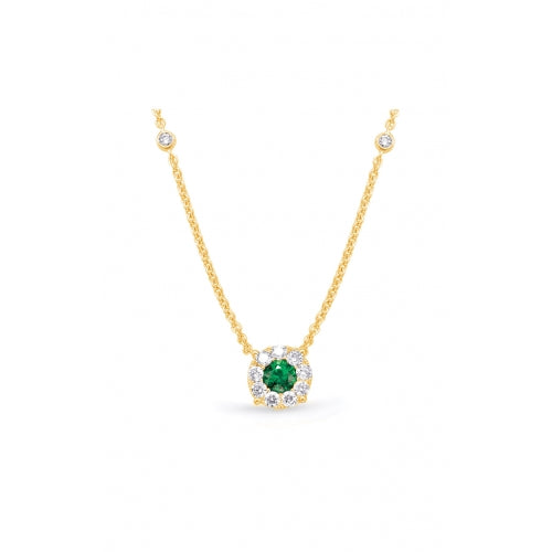 S Kashi & Sons Color Stone Necklace N1209-EYG