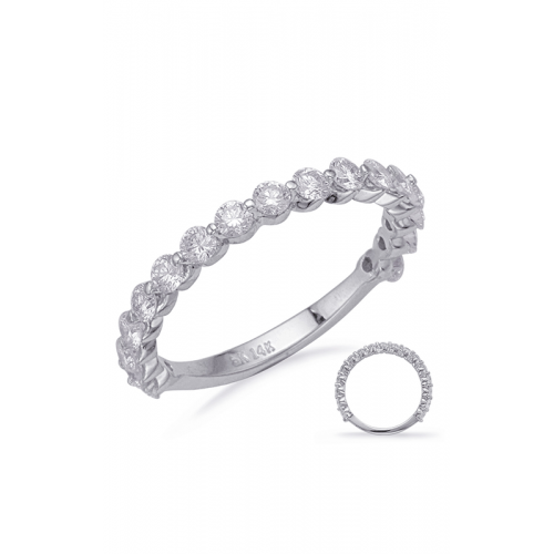 S Kashi & Sons Prong Set Wedding Band EN8095-BWG