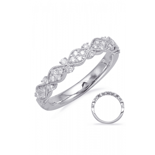 S Kashi & Sons Stackables Wedding Band EN8108-BWG