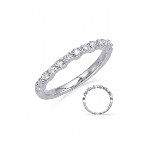 S Kashi & Sons Prong Set Wedding Band EN8114-BWG