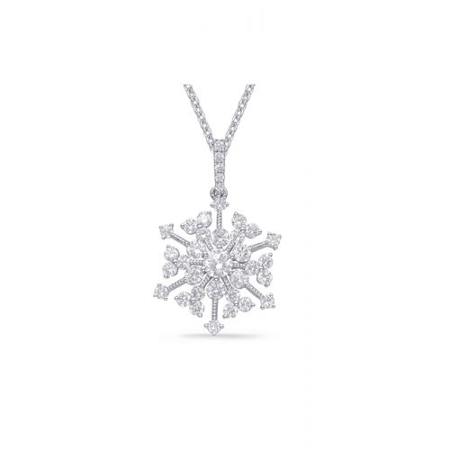 S Kashi & Sons Snowflake Pendant P3303WG