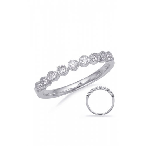 S Kashi & Sons Stackables Wedding Band EN8138-BWG