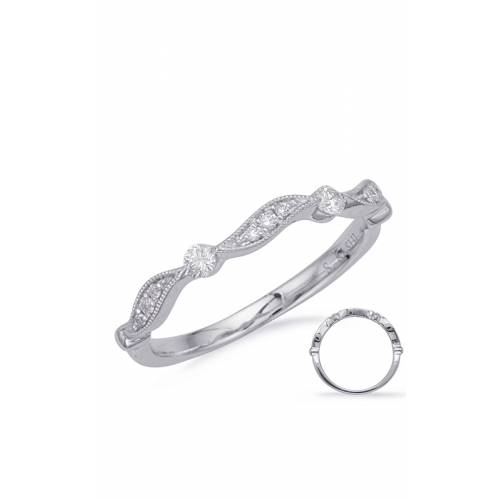 S Kashi & Sons Stackables Wedding Band EN8155-BWG