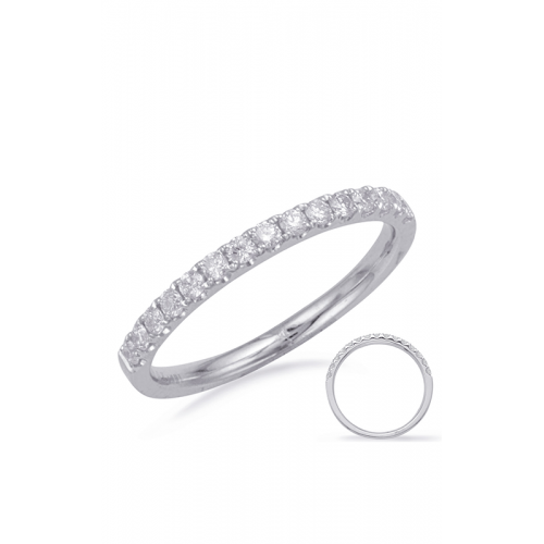 S Kashi & Sons Prong Set Wedding Band EN8201-BWG