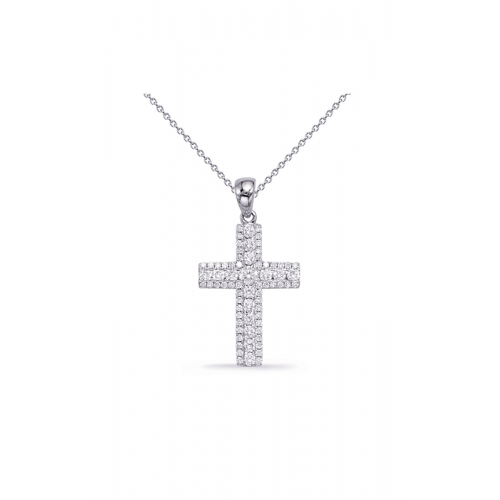 S Kashi & Sons Crosses Necklace P3321WG