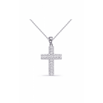 S Kashi & Sons Crosses Necklace P3321WG