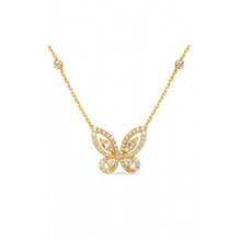 S Kashi & Sons Butterfly Necklace N1246YG