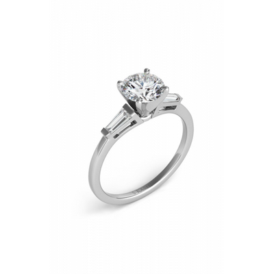 S Kashi & Sons Baguette Engagement Ring EN1509-4.0MWG