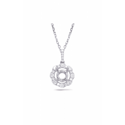 S Kashi & Sons Halo Necklace P3292-50WG