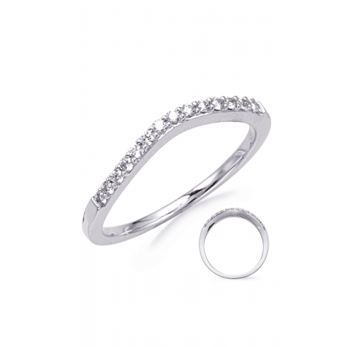 S Kashi & Sons Curved Wedding Band D3923-BWG