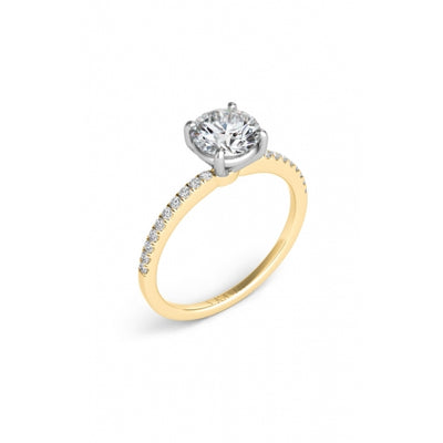 S Kashi & Sons Side Stone - Prong Set Engagement Ring EN7470-15WG