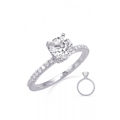 S Kashi & Sons Side Stone - Prong Set Engagement Ring EN8330WG