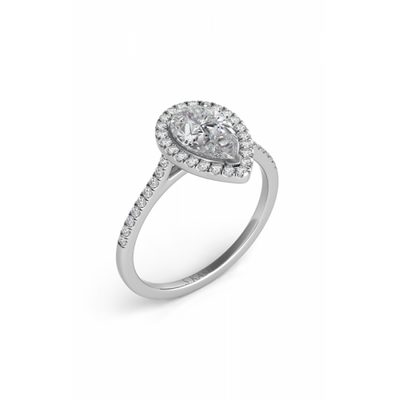 S Kashi & Sons Halo - Pear Engagement Ring EN7519-8X5.5MWG