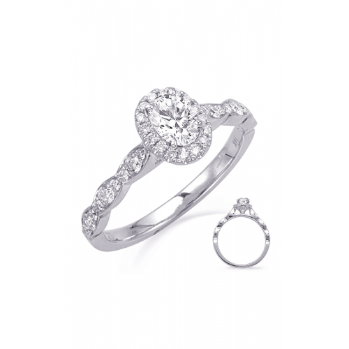 S Kashi & Sons Halo - Oval Engagement Ring EN8331-6X4MWG