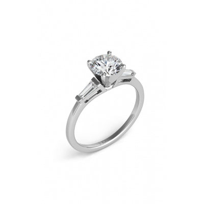 S Kashi & Sons Baguette Engagement Ring EN1509-4.7MWG