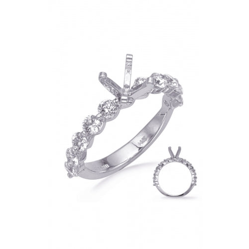 S Kashi & Sons Side Stone - Prong Set Engagement Ring EN1702WG