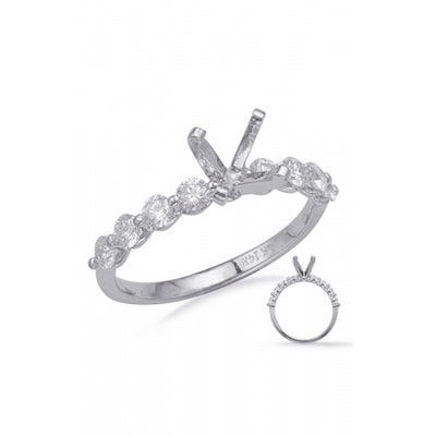 S Kashi & Sons Side Stone - Prong Set Engagement Ring EN1708WG