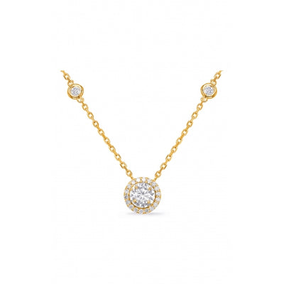 S Kashi & Sons Halo Necklace N1053-3.5MYG