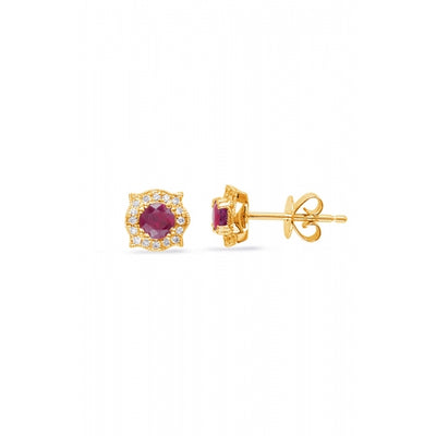 S. Kashi & Sons Ruby Earrings E8139-RYG